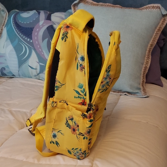 lug Handbags - Lug Vibrant Yellow Floral Backpack